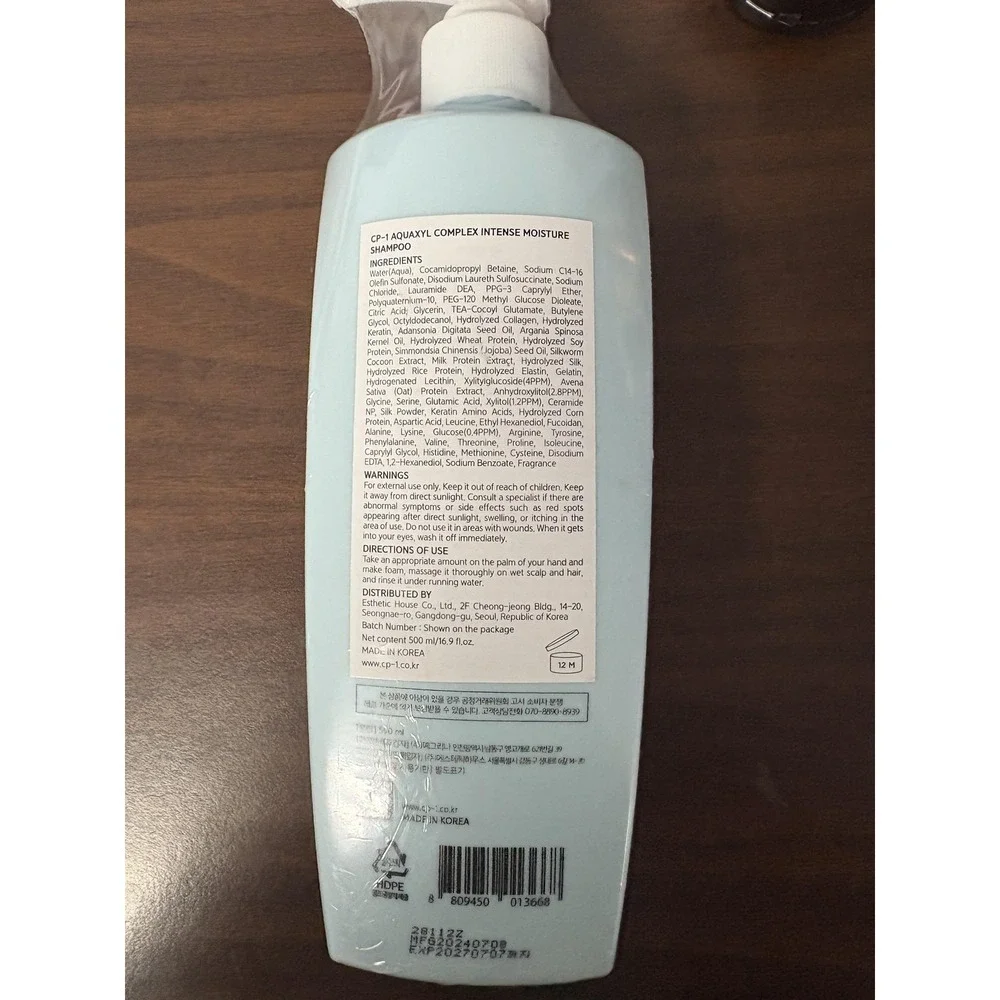 Esthetic‎ House CP-1 Aquaxyl Complex Intense Moisture Shampoo 500 ml Hydrating